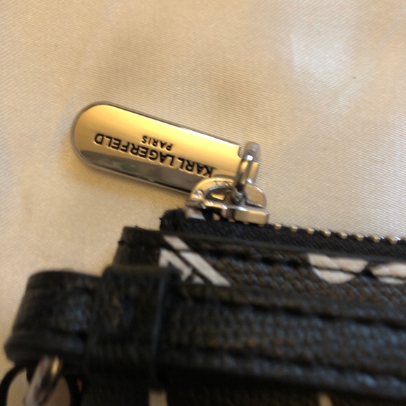 Karl Lagerfeld Paris Black & Multicolored Paris Icons Wristlet NWT - Picture 7 of 9